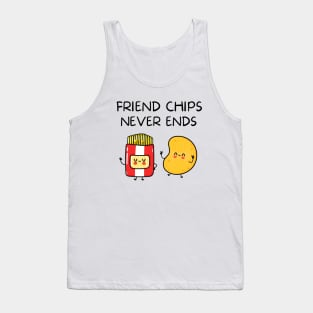 Cute Friend Chips Forever Platonic Friendship Best Friend Jokes Tank Top